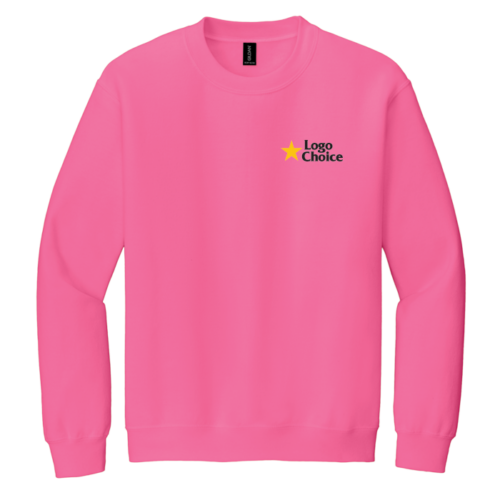 18000-safetypink Gildan Heavy Blend Crewneck