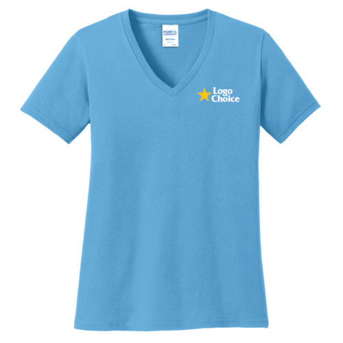 Port & Co Women's Core Cotton V-Neck Tee