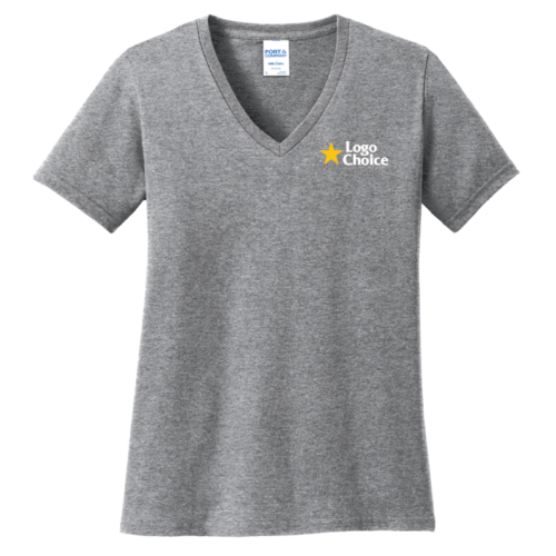 Port & Co Women's Core Cotton V-Neck Tee