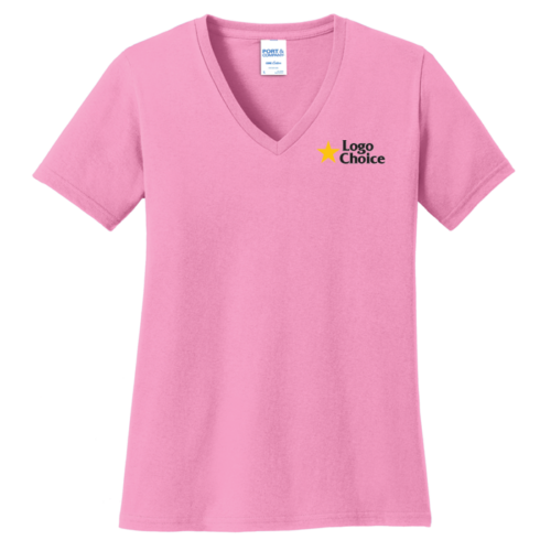 Port & Co Women's Core Cotton V-Neck Tee