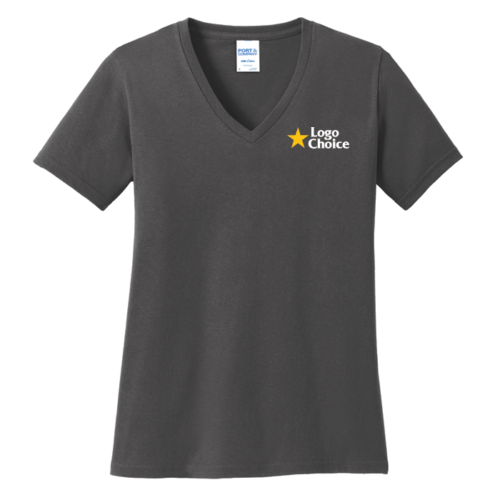 Port & Co Women's Core Cotton V-Neck Tee