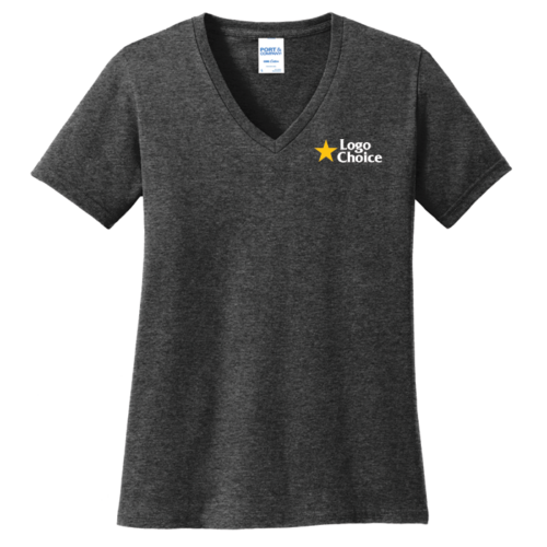 Port & Co Women's Core Cotton V-Neck Tee