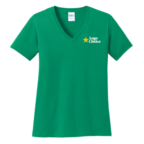 Port & Co Women's Core Cotton V-Neck Tee