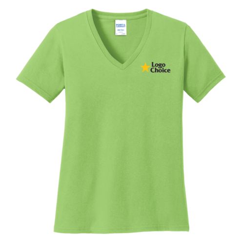 Port & Co Women's Core Cotton V-Neck Tee