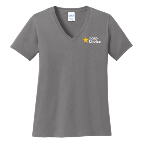 Port & Co Women's Core Cotton V-Neck Tee