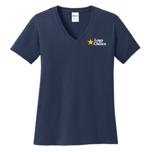 Port & Co Women's Core Cotton V-Neck Tee
