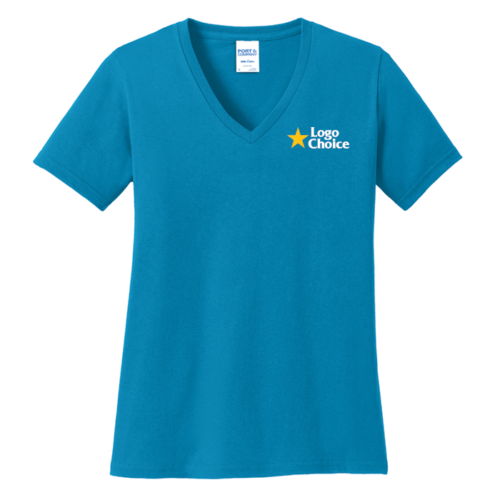 Port & Co Women's Core Cotton V-Neck Tee