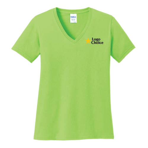 Port & Co Women's Core Cotton V-Neck Tee