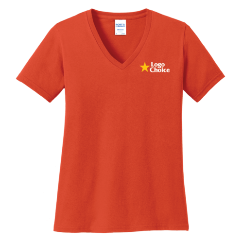 Port & Co Women's Core Cotton V-Neck Tee