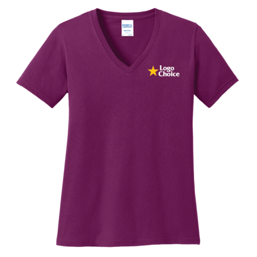 Port & Co Women's Core Cotton V-Neck Tee