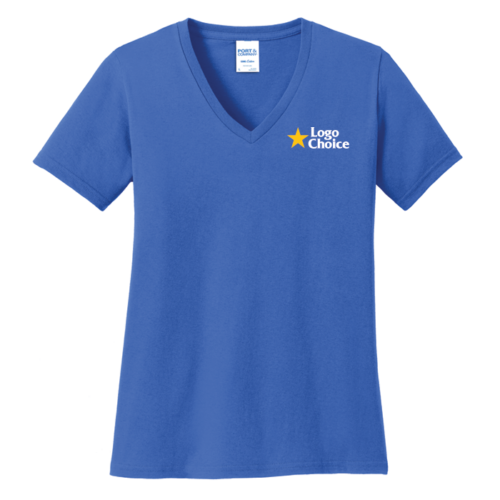 Port & Co Women's Core Cotton V-Neck Tee