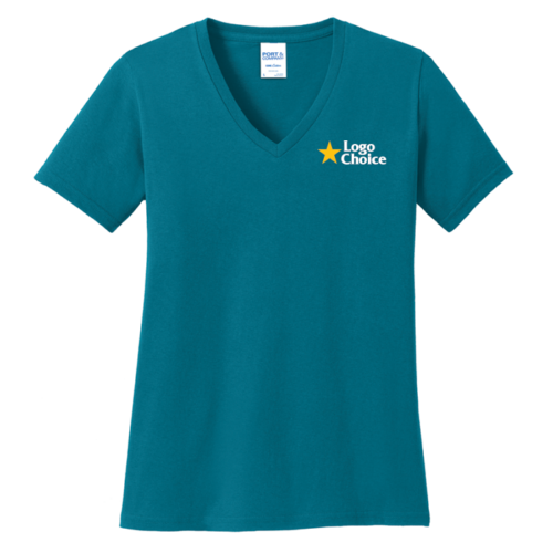 Port & Co Women's Core Cotton V-Neck Tee