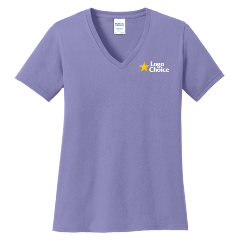 Port & Co Women's Core Cotton V-Neck Tee