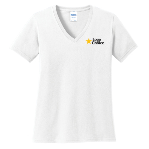 Port & Co Women's Core Cotton V-Neck Tee