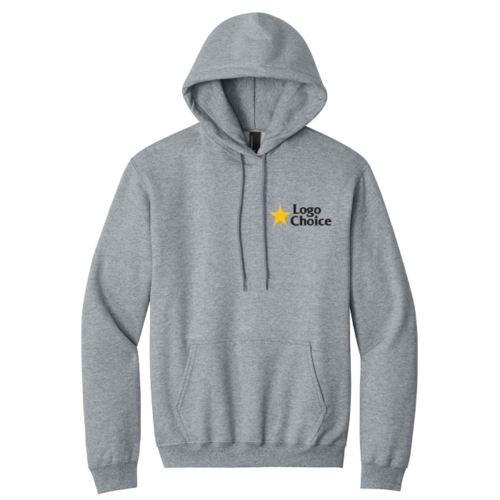 PC90H-athleticheather Port & Co Essential Fleece Pullover Hooded Sweatshirt