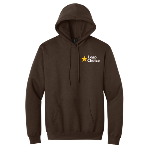 PC90H-darkchocolatebrown Port & Co Essential Fleece Pullover Hooded Sweatshirt