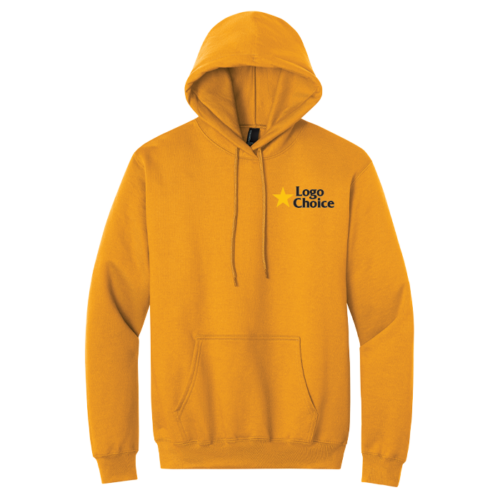 PC90H-gold Port & Co Essential Fleece Pullover Hooded Sweatshirt