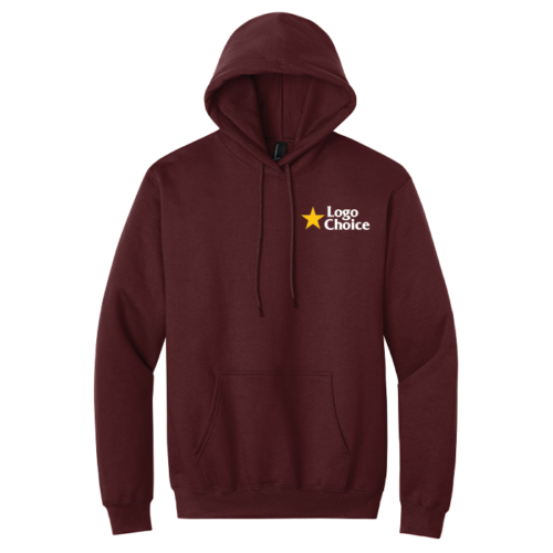 PC90H-maroon Port & Co Essential Fleece Pullover Hooded Sweatshirt