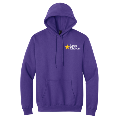 PC90H-purple Port & Co Essential Fleece Pullover Hooded Sweatshirt