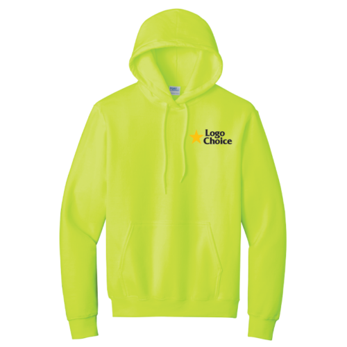 PC90H-safetygreen Port & Co Essential Fleece Pullover Hooded Sweatshirt