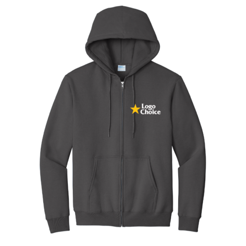 Port & Co Essential Fleece Full-Zip Hooded Sweatshirt
