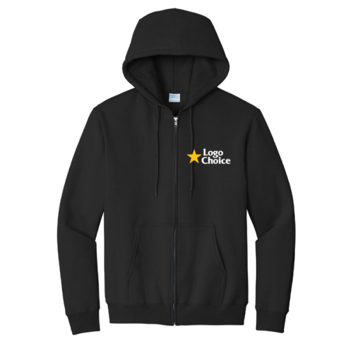 Port & Co Essential Fleece Full-Zip Hooded Sweatshirt