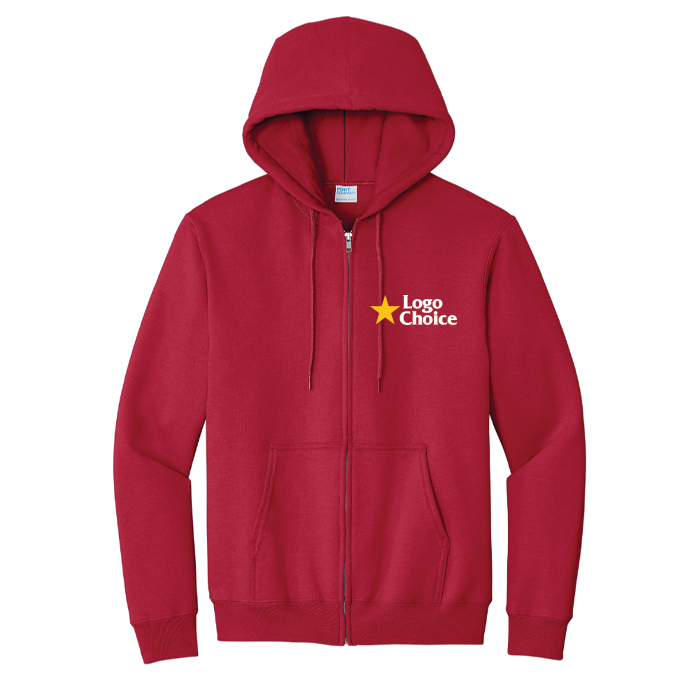 Port & Co Essential Fleece Full-Zip Hooded Sweatshirt